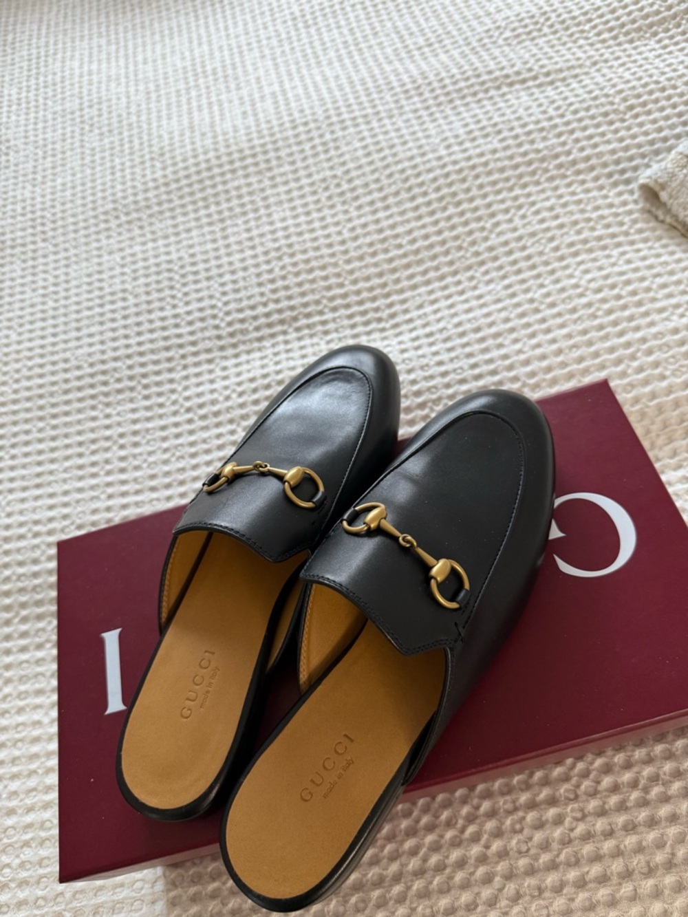 Gucci Black Leather Horsebit Backless Loafers - Picture 3 of 8